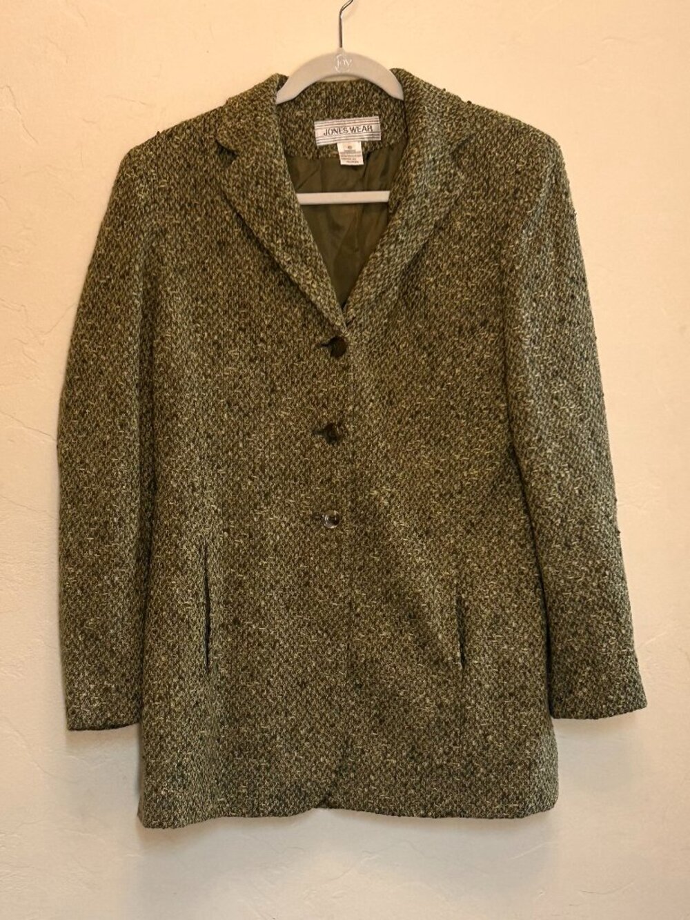 Vintage green tweed jacket, Jones Wear, size 10 - beautiful! #retrochic